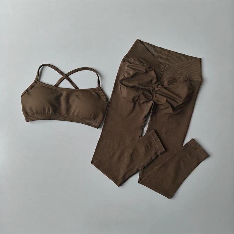 Peach Leggings – Women Fitness Set