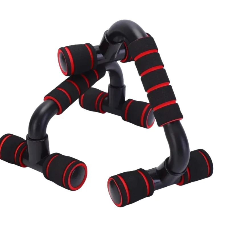 I-Shaped Prone Push-Up Support Bar for Chest Muscle Workout Home Fitness Equipment Foam Push-Up Stand for Strength Training+
