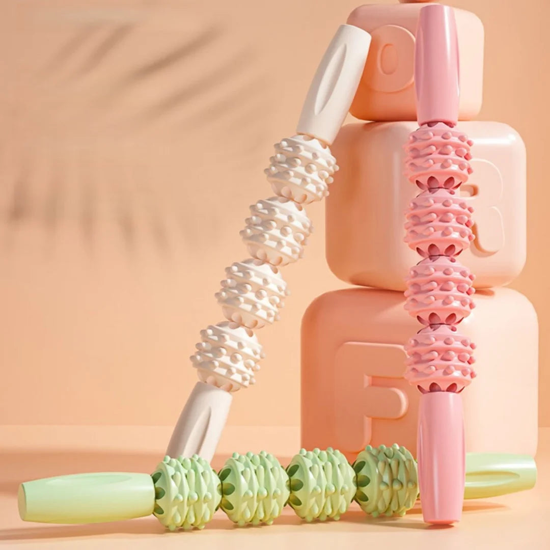 Massage Stick Mace Leg Muscle Relaxer Yoga Roller Slim Calf Roller Full Body Massage Yoga Stick