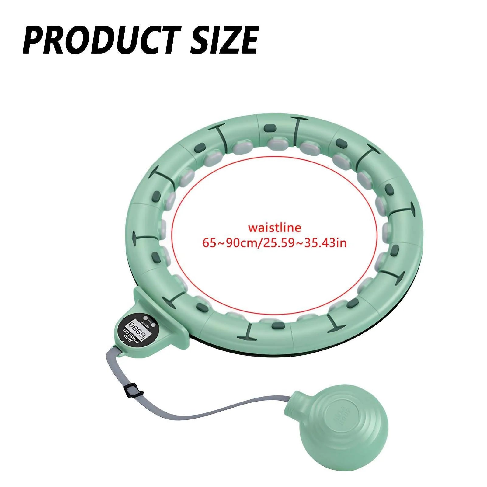 Smart Weighted Fitness Hu La Hoop Fitness Massage Exercise Circle with Ball and Counter for Adults Weight Loss