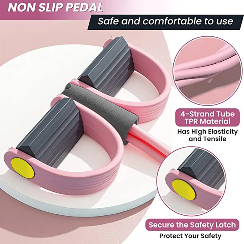 -Tube Resistance Band Pedal Puller – Full Body Fitness Trainer