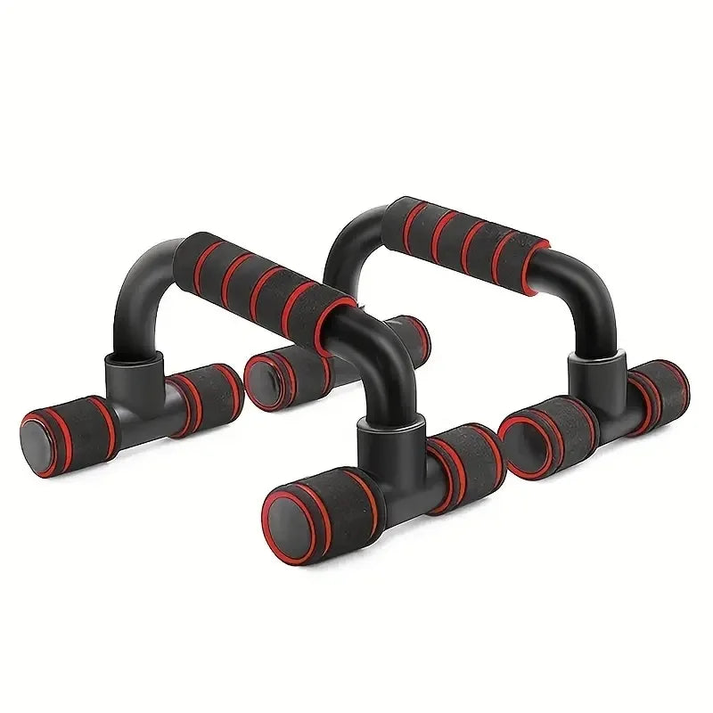 I-Shaped Prone Push-Up Support Bar for Chest Muscle Workout Home Fitness Equipment Foam Push-Up Stand for Strength Training+