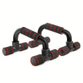 I-Shaped Prone Push-Up Support Bar for Chest Muscle Workout Home Fitness Equipment Foam Push-Up Stand for Strength Training+