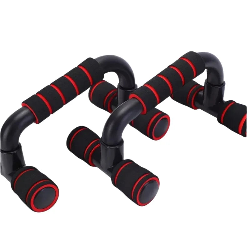 I-Shaped Prone Push-Up Support Bar for Chest Muscle Workout Home Fitness Equipment Foam Push-Up Stand for Strength Training+