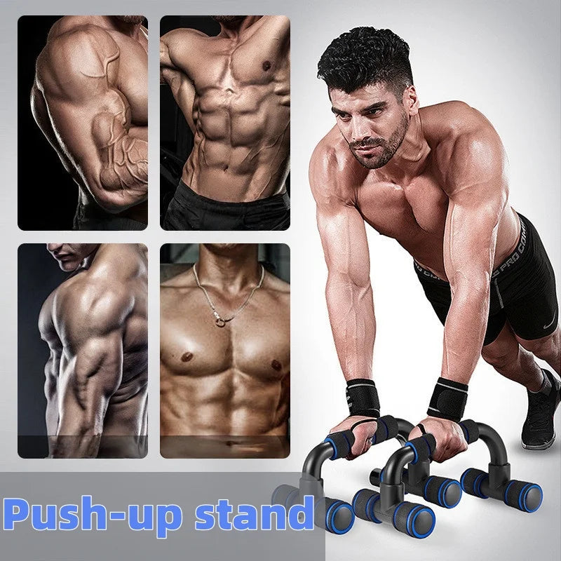 I-Shaped Prone Push-Up Support Bar for Chest Muscle Workout Home Fitness Equipment Foam Push-Up Stand for Strength Training+