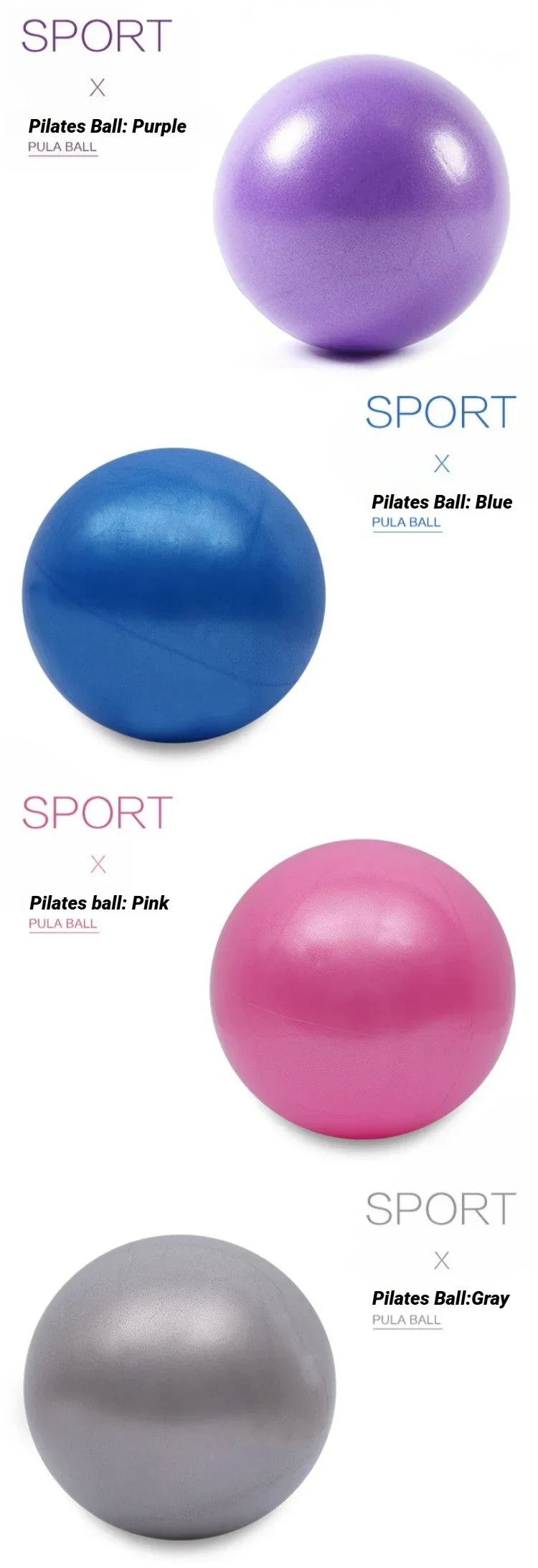 25CM New Yoga Pilates Ball Exercise Gymnastic Fitness Balance Gym Core Indoor Training Mini Balls Small Therapy Improves