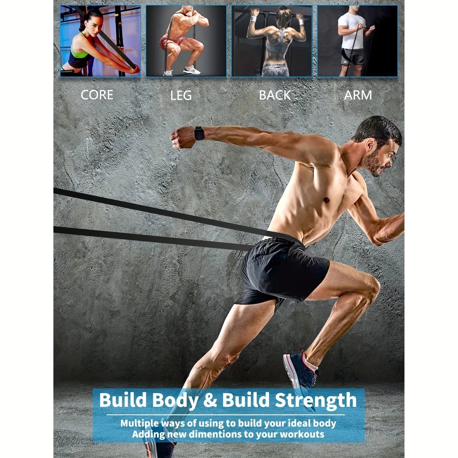 Premium Resistance Bands Set – Adjustable Strength Training for Home Gym
