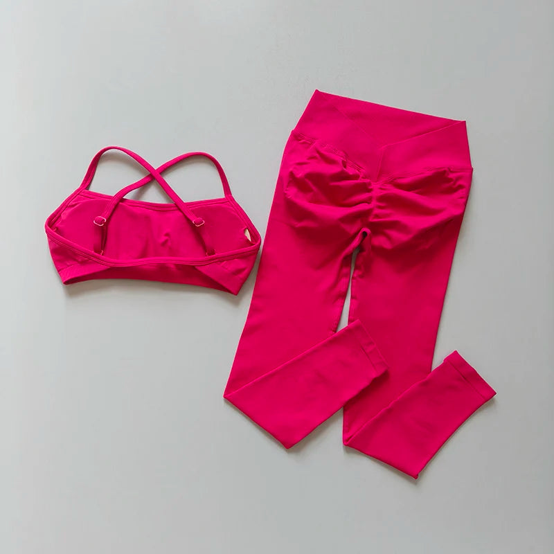 Peach Leggings – Women Fitness Set