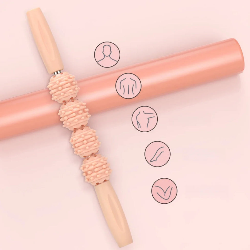 Massage Stick Mace Leg Muscle Relaxer Yoga Roller Slim Calf Roller Full Body Massage Yoga Stick
