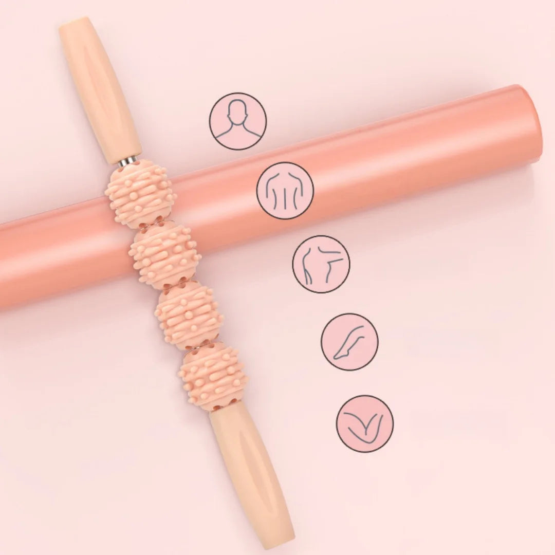 Massage Stick Mace Leg Muscle Relaxer Yoga Roller Slim Calf Roller Full Body Massage Yoga Stick
