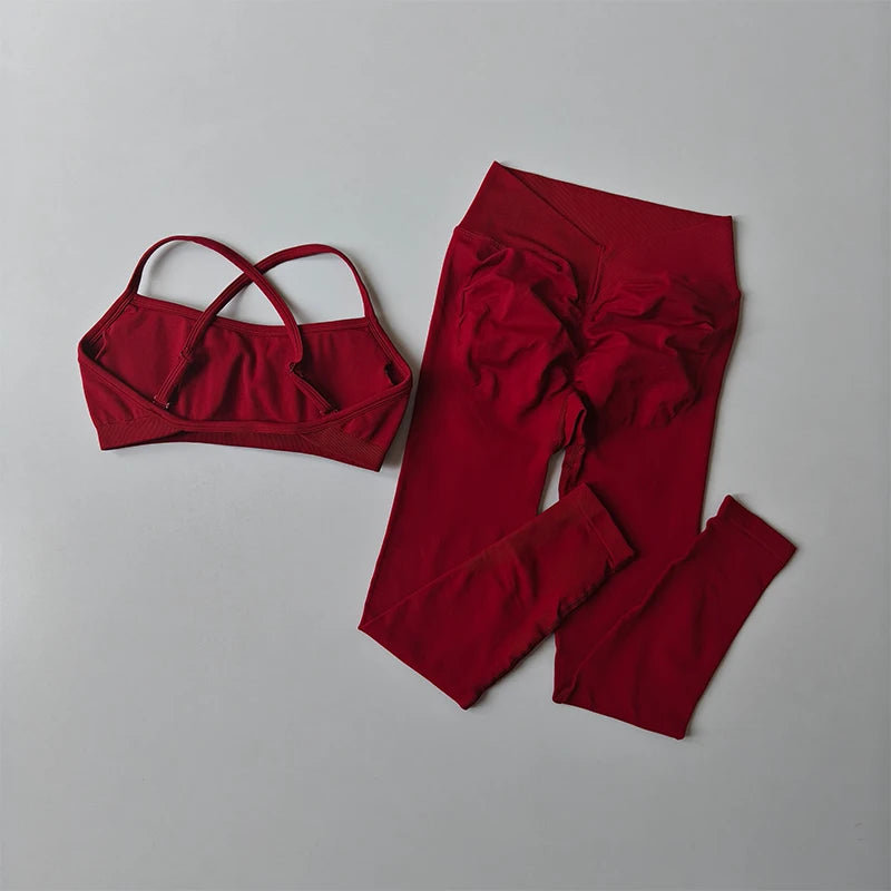 Peach Leggings – Women Fitness Set