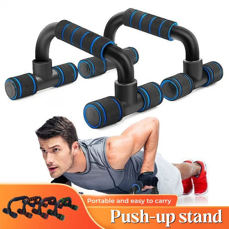I-Shaped Prone Push-Up Support Bar for Chest Muscle Workout Home Fitness Equipment Foam Push-Up Stand for Strength Training+