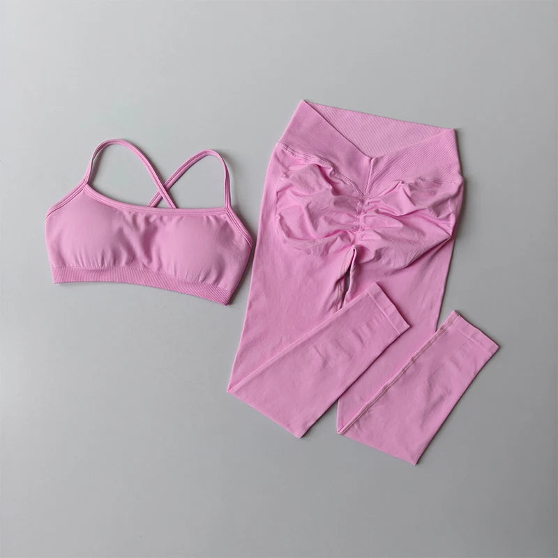 Peach Leggings – Women Fitness Set