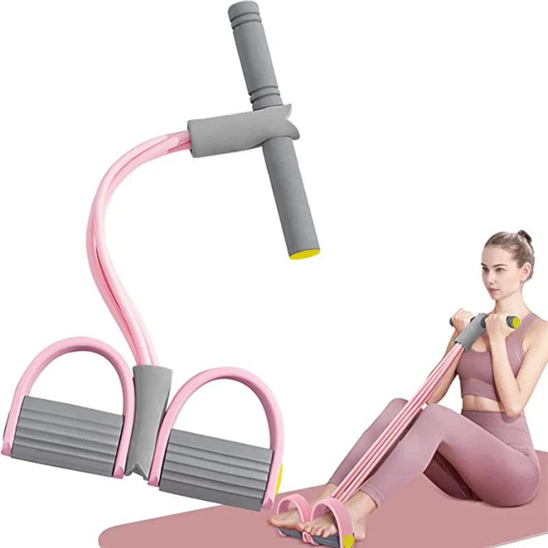 -Tube Resistance Band Pedal Puller – Full Body Fitness Trainer