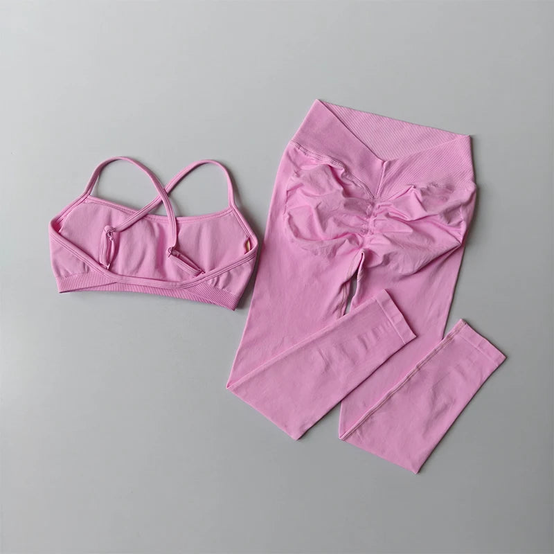 Peach Leggings – Women Fitness Set
