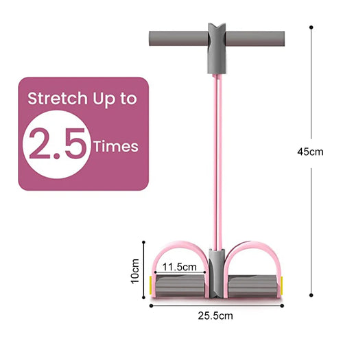 -Tube Resistance Band Pedal Puller – Full Body Fitness Trainer
